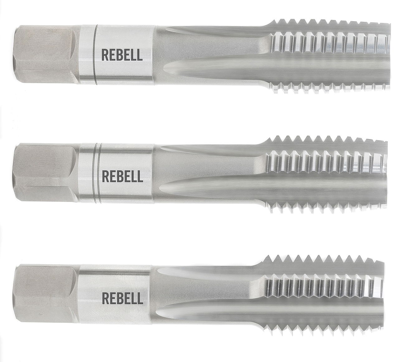 REBELL Handgewindebohrer 3-tlg. Satz M 20 x 2,5 LH ISO 2 (6H) HSS - Form C gerade genutet - DIN 2184-2 - Typ N