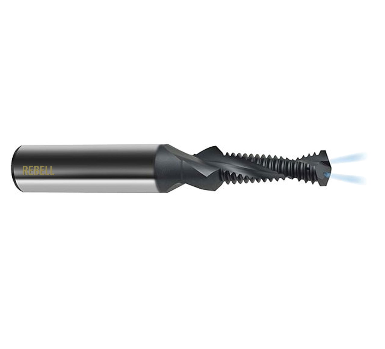 REBELL Bohrgewindefräser mit 45° Senkfase M 8 x 1,25 VHM - Zylinderschaft R 27° RSP - Schaft HA - Typ BGF-K REBELL Bohrgewindefräser mit 45° Senkfase M 8 x 1,25 VHM - Zylinderschaft R 27° RSP - Schaft HA - Typ BGF-K