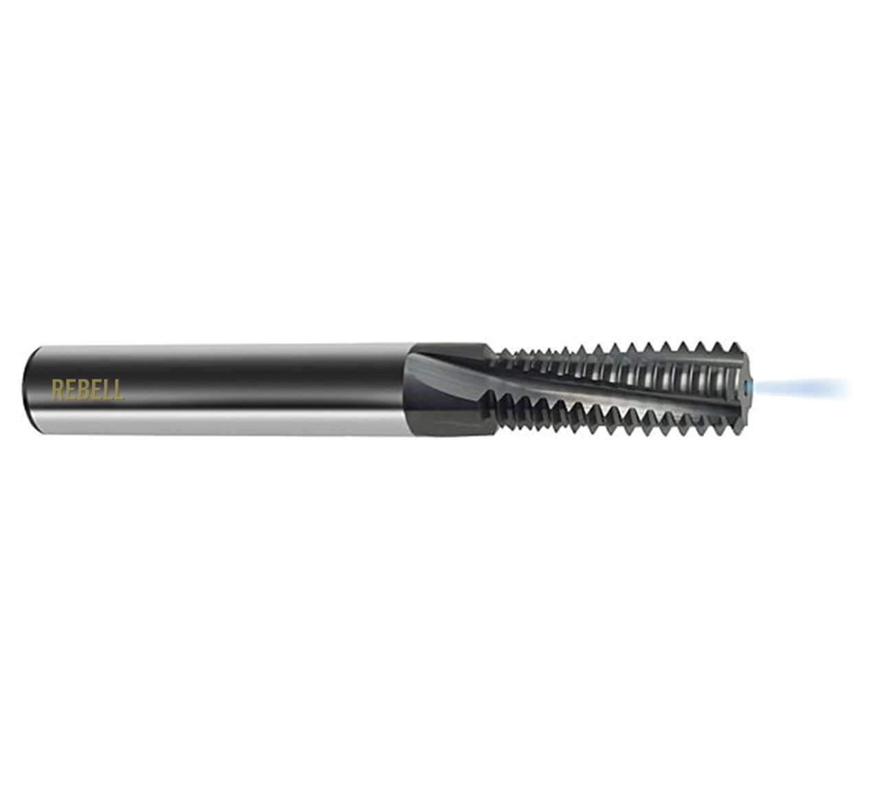 REBELL Gewindefräser mit Kühlkanal M 6 x 1 VHM TICN - 27° RSP - Schaft HA - Typ HM-F-TiCN REBELL Gewindefräser mit Kühlkanal M 6 x 1 VHM TICN - 27° RSP - Schaft HA - Typ HM-F-TiCN
