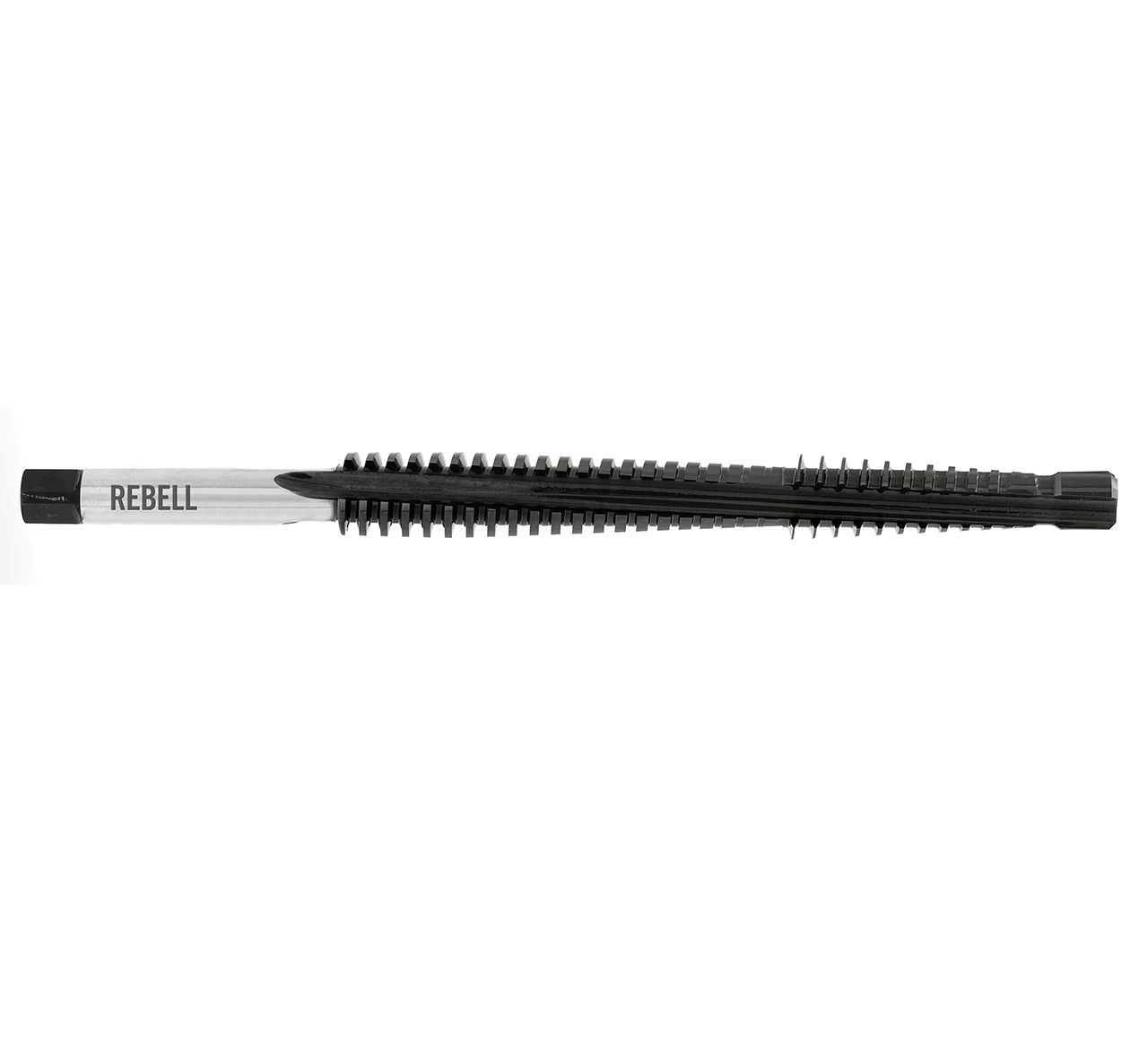 REBELL Maschinen-Muttergewindebohrer mit Führungszapfen, unterteiltem Mantelschnitt TR 22 x 5 LH 7H HSSE nitriert - 25° RSP - Werksnorm - Typ VA REBELL Maschinen-Muttergewindebohrer mit Führungszapfen, unterteiltem Mantelschnitt TR 22 x 5 LH 7H HSSE nitriert - 25° RSP - Werksnorm - Typ VA