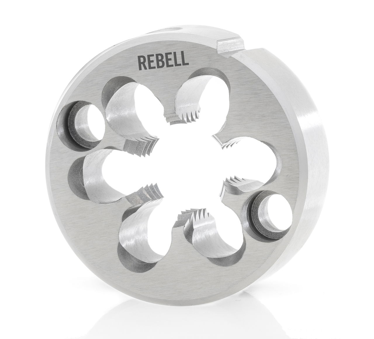 REBELL Automatenschneideisen mit Aufschraublöchern M 12 x 1,75 RH 6g HSS geläppt mit Schälanschnitt - Werksnorm - Typ N