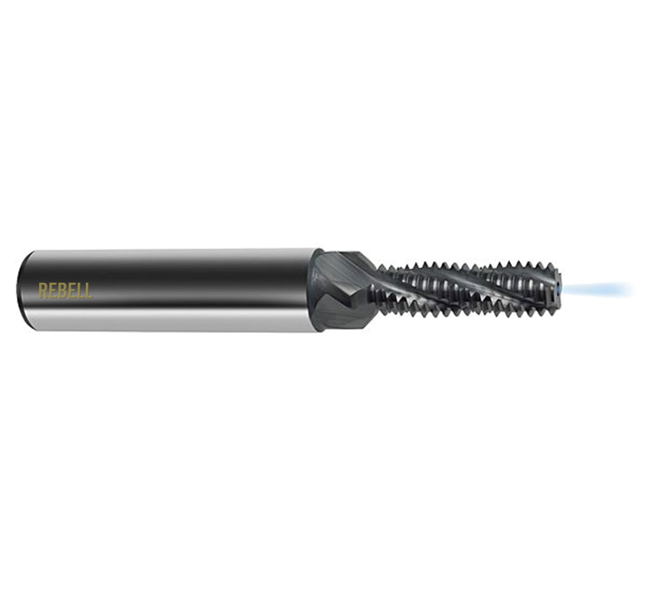 REBELL Gewindefräser mit Kühlkanal & 45° Senkfase M 10 x 1,5 VHM TICN - Zylinderschaft R 10° RSP- Schaft HA - Typ HM-FS-TiCN REBELL Gewindefräser mit Kühlkanal & 45° Senkfase M 10 x 1,5 VHM TICN - Zylinderschaft R 10° RSP- Schaft HA - Typ HM-FS-TiCN